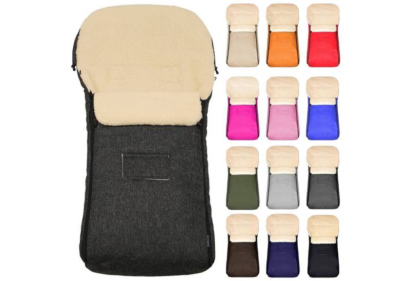 Baby-Joy Fußsack KAI XXL 120 cm Fußsack Lammwolle Winterfußsack Übergroß Lang von Baby-Joy