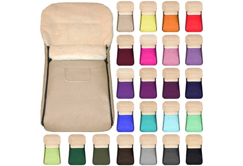 Baby-Joy Fußsack KAI XXL 120 cm Fußsack Lammwolle Winterfußsack Übergroß Lang von Baby-Joy