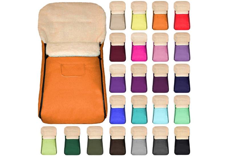 Baby-Joy Fußsack KAI XXL 120 cm Fußsack Lammwolle Winterfußsack Übergroß Lang von Baby-Joy