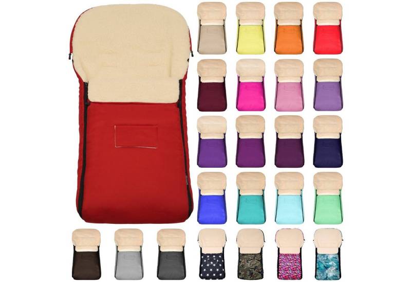 Baby-Joy Fußsack KAI XXL 120 cm Fußsack Lammwolle Winterfußsack Übergroß Lang von Baby-Joy