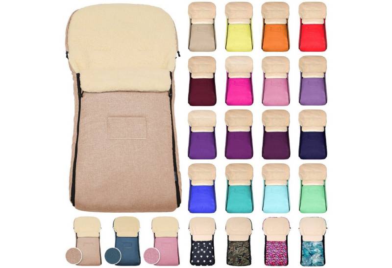 Baby-Joy Fußsack KAI XXL 120 cm Fußsack Lammwolle Winterfußsack Übergroß Lang von Baby-Joy