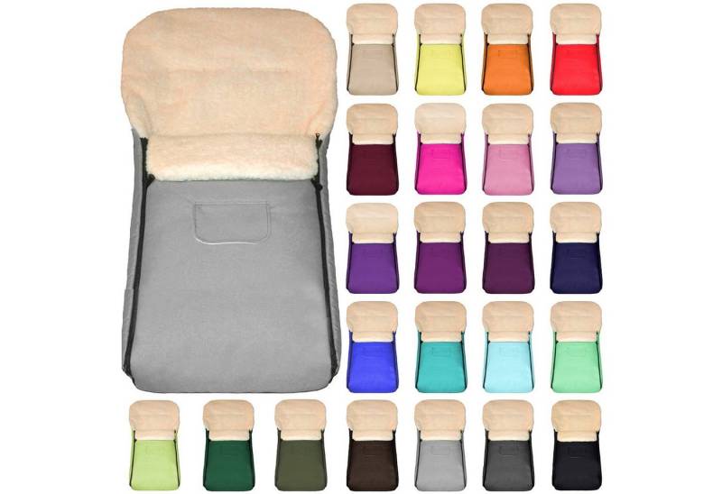 Baby-Joy Fußsack KAI XXL 120 cm Fußsack Lammwolle Winterfußsack Übergroß Lang von Baby-Joy