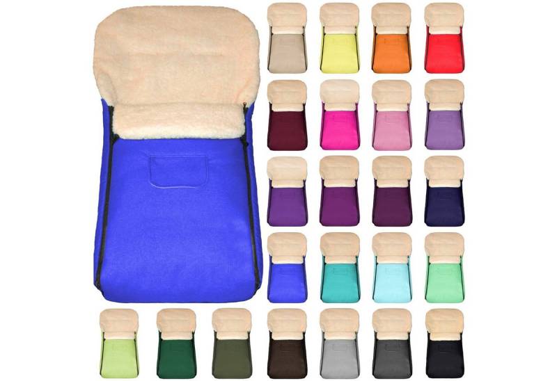 Baby-Joy Fußsack KAI XXL 120 cm Fußsack Lammwolle Winterfußsack Übergroß Lang von Baby-Joy