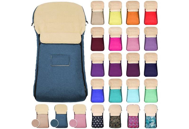 Baby-Joy Fußsack KAI XXL 120 cm Fußsack Lammwolle Winterfußsack Übergroß Lang von Baby-Joy