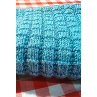 Baby Blue Worsted Weight Handgewirkt Hand Gestrickte Strukturierte Ziegelsteine Babydecke Oder Afghan von BabyAfghansByFran