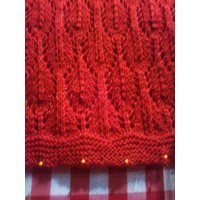 Rote Herbstblätter Handgefertigte Handgestrickte Worsted Gewicht Baby Afghan, Decke Oder Schossdecke von BabyAfghansByFran