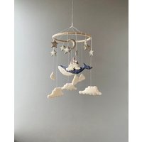 Baby Mobile Ozean Für Kinderzimmer, Wal Mobile, Weltraum Shower Geschenk, Wolken Schloss Kinderzimmer von BabyBellsMobile