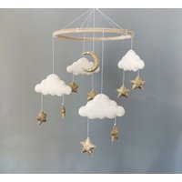Baby Wolken Mobile Neutral, Stern Und Mond Kinderzimmer, Mama Geschenk Erwartet von BabyBellsMobile