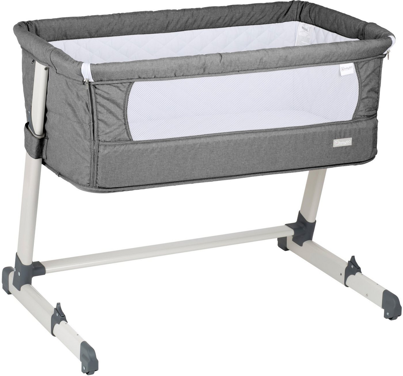 BabyGo Beistellbett Together, grey, faltbar von BabyGo