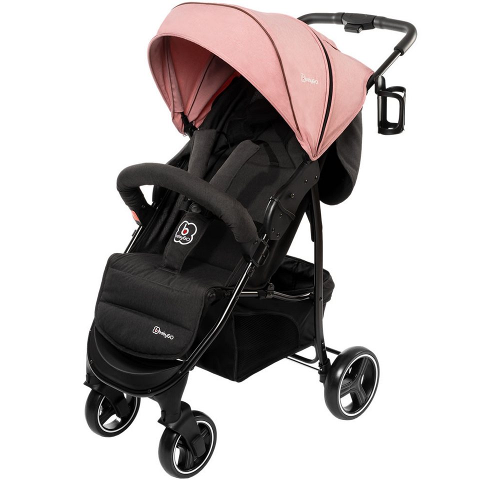 BabyGo Kinder-Buggy Kinder Buggy Sportwagen Kinderwagen Basket, Feststellbare 360°Vorderräder von BabyGo
