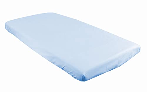 BABYLUX Kinderbett Spannbettlaken Spannbetttuch 60x120 cm / 70x140 cm Baumwolle Bettlaken für Babybett (Blau, 60 x 120 cm) von BabyLux