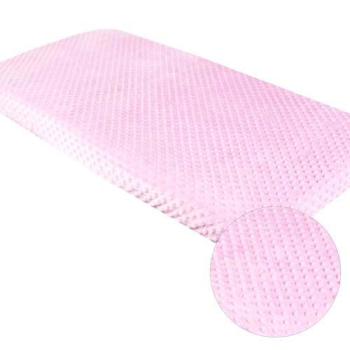 BABYLUX Spannbettlaken für Babybett Kinderbett Minky 60x120 70x140 90x200 80x160 120x200 (Rosa, 70x140cm) von BabyLux