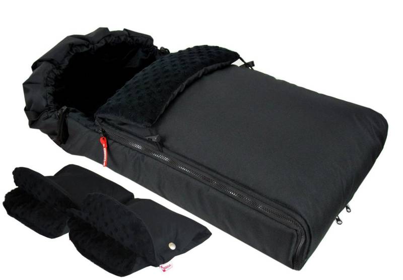 BabyLux Fußsack BABYLUX Fußsack MINKY Kinderwagen Buggy Fleece Babyschale Thermo, Schwarz + Schwarz 3tlg + Muff BabyLux Fußsack BABYLUX Fußsack MINKY Kinderwagen Buggy Fleece Babyschale Thermo, Schwarz + Schwarz 3tlg + Muff von BabyLux