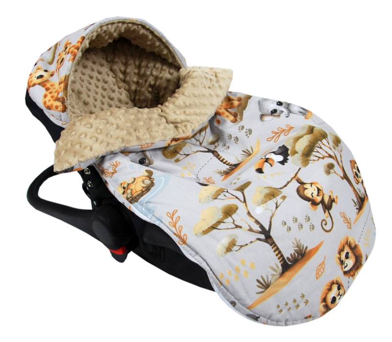 BabyLux Fußsack Sommerfußsack 90cm für Babyschale, Kinderwagen & Buggy Frühling Herbst, 149. Beige + Dschungel Fußsack BabyLux Fußsack Sommerfußsack 90cm für Babyschale, Kinderwagen & Buggy Frühling Herbst, 149. Beige + Dschungel Fußsack von BabyLux