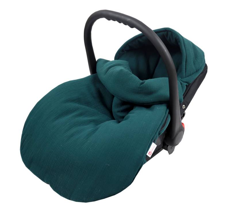 BabyLux Fußsack Sommerfußsack 90cm für Babyschale, Kinderwagen & Buggy Frühling Herbst, Musselin - dunkel Grün Fußsack BabyLux Fußsack Sommerfußsack 90cm für Babyschale, Kinderwagen & Buggy Frühling Herbst, Musselin - dunkel Grün Fußsack von BabyLux