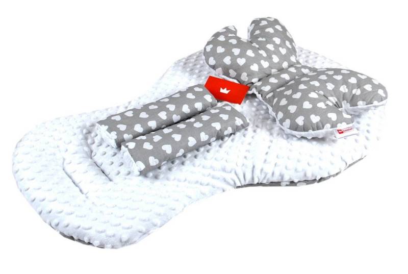 BabyLux Kinder-Sitzauflage BABYLUX Kinderwagen SITZAUFLAGE Kissen Gurtschoner f. Buggy Autoschale, 7. Weiß + Herzen 3 Tlg Sitzauflage + Kissen + Gurtpolster BabyLux Kinder-Sitzauflage BABYLUX Kinderwagen SITZAUFLAGE Kissen Gurtschoner f. Buggy Autoschale, 7. Weiß + Herzen 3 Tlg Sitzauflage + Kissen + Gurtpolster von BabyLux