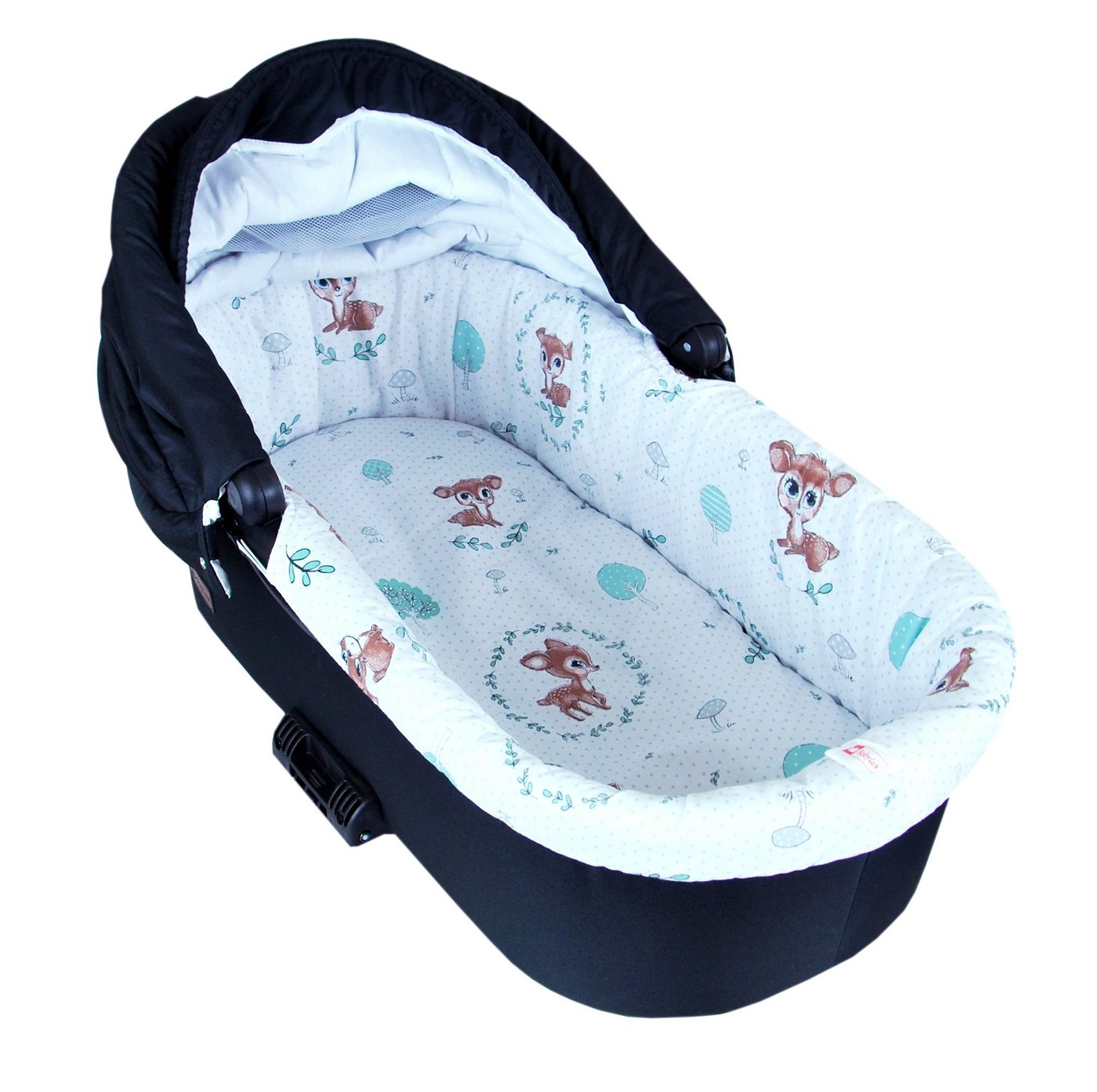 BabyLux Kinderwagen-Bezug BABYLUX Nestchen für Kinderwagen BABYWANNE + Matratze 2 Tlg Set, W14 - Grau + Wald Reh BabyLux Kinderwagen-Bezug BABYLUX Nestchen für Kinderwagen BABYWANNE + Matratze 2 Tlg Set, W14 - Grau + Wald Reh von BabyLux