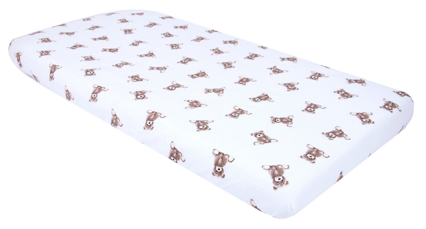 BabyLux Spannbettlaken BabyLux Spannbettlaken Musselin 60x120 70x140 Baby-& Kinderbett, Grün 70x140 von BabyLux