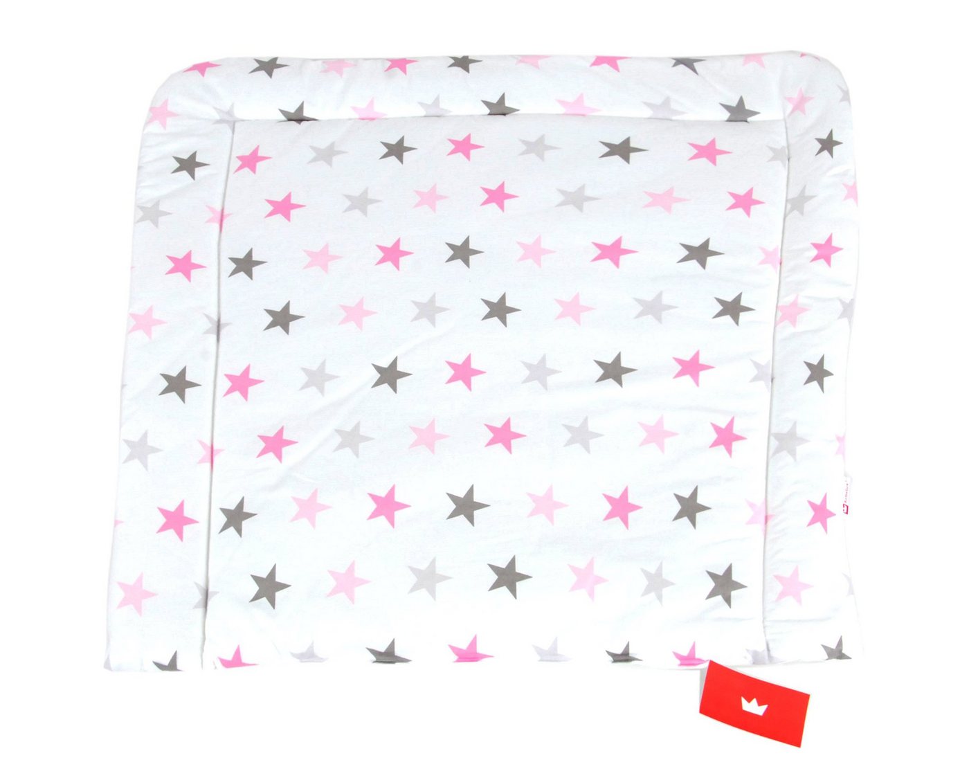 BabyLux Wickelauflage BABYLUX Wickeltischauflage Wickelauflage Baby Wickeltisch 50x70 70x70 80x70, 70 x 70 cm 93 - Sterne Rosa Grau von BabyLux