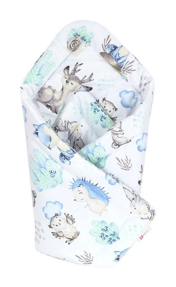 Babydecke BABYLUX Einschlagdecke BABYHÖRNCHEN 75x75cm Neugeborene, BabyLux, 122. IgelRehBFF von BabyLux