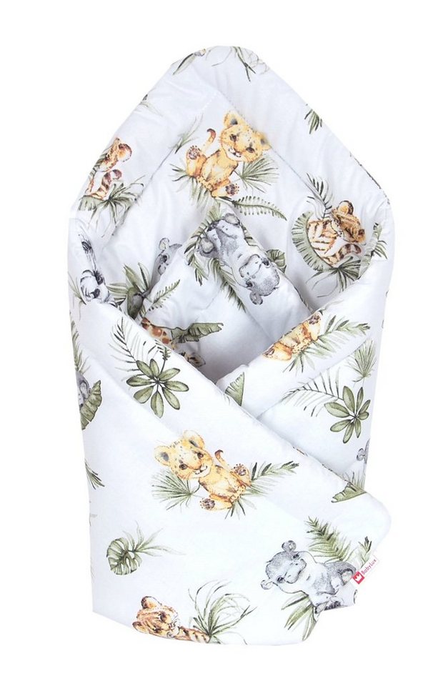 Babydecke BABYLUX Einschlagdecke BABYHÖRNCHEN 75x75cm Neugeborene, BabyLux, 124. Africa_Tiere von BabyLux