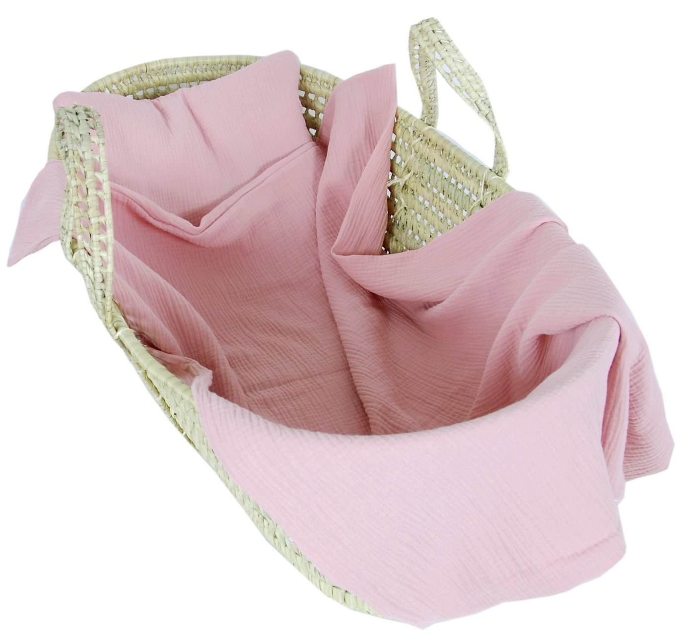 Babydecke BabyLux Musselin Decke 75x100cm +Kissen für Kinderwagen Wiege Babybett, BabyLux, KM1 - Rosa von BabyLux