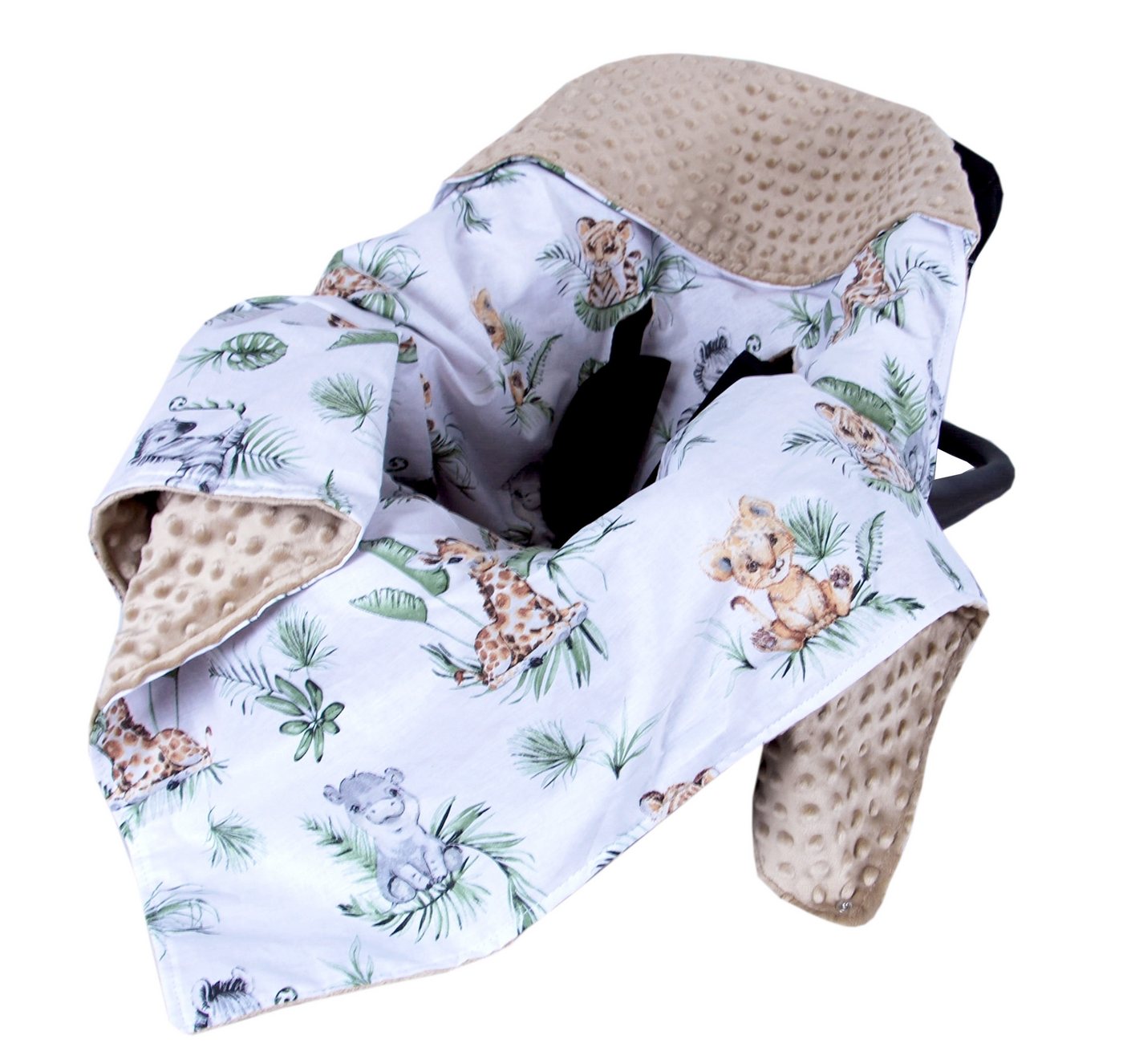 Einschlagdecke BabyLux Baby EINSCHLAGDECKE Babyschale Autositz Kindersitz Decke, BabyLux, 124. Africa_Tiere von BabyLux