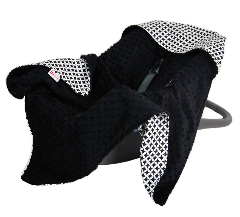 Einschlagdecke BabyLux Baby EINSCHLAGDECKE Babyschale 90x90 cm Autositz Decke, BabyLux, 12. Schwarz + Maroko von BabyLux
