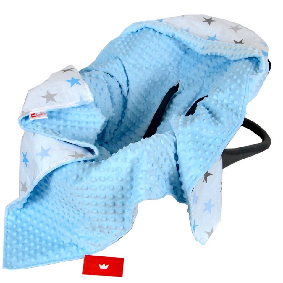 Einschlagdecke BabyLux Baby EINSCHLAGDECKE Babyschale Autositz Kindersitz Decke, BabyLux, 4. Blau + Sterne von BabyLux