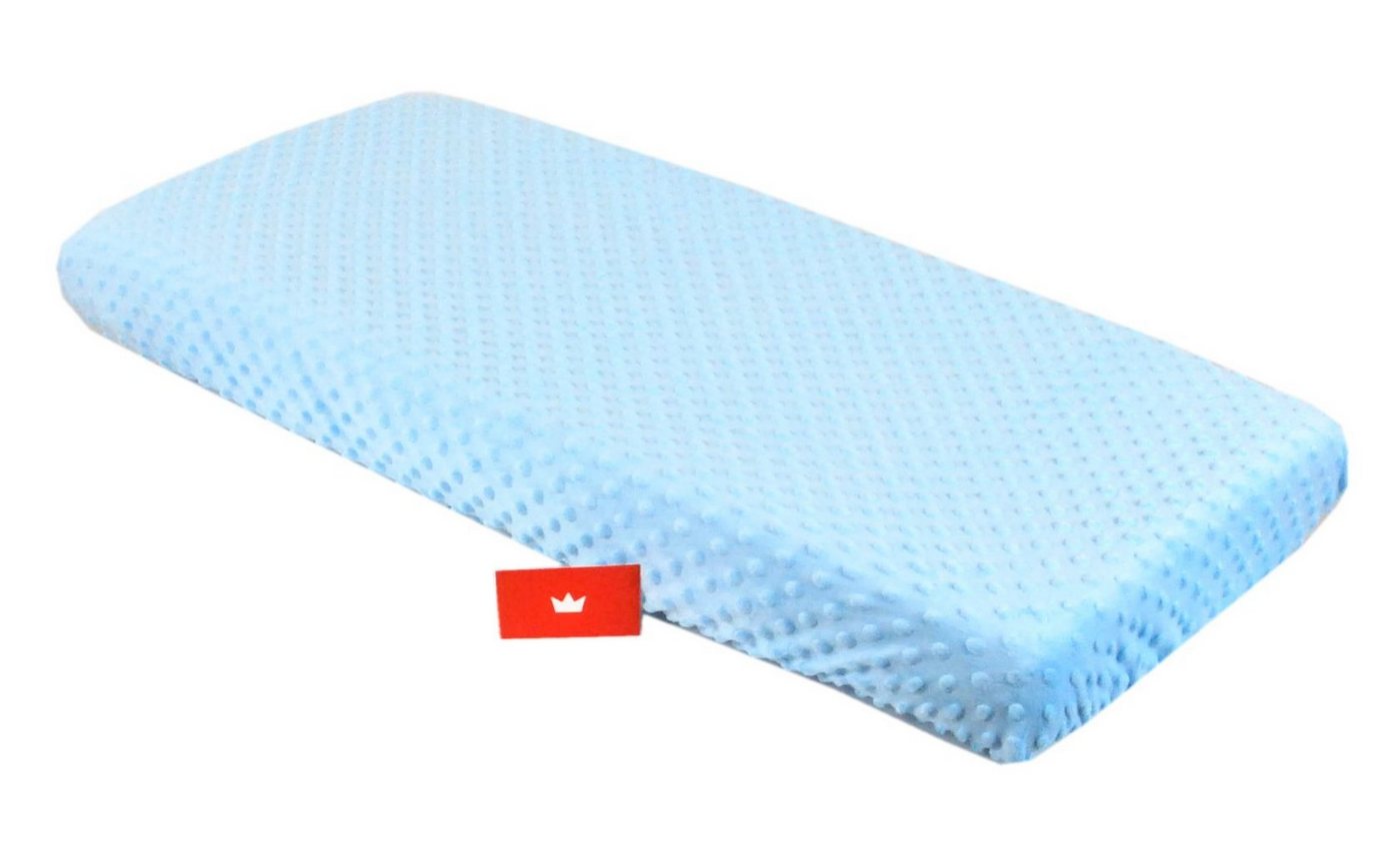 Spannbettlaken BABYLUX Spannbettlaken 40 x 90 x 10 Bettlaken Spannbetttuch Betttuch Laken Minky, BabyLux, Blau 40x90 Minky von BabyLux