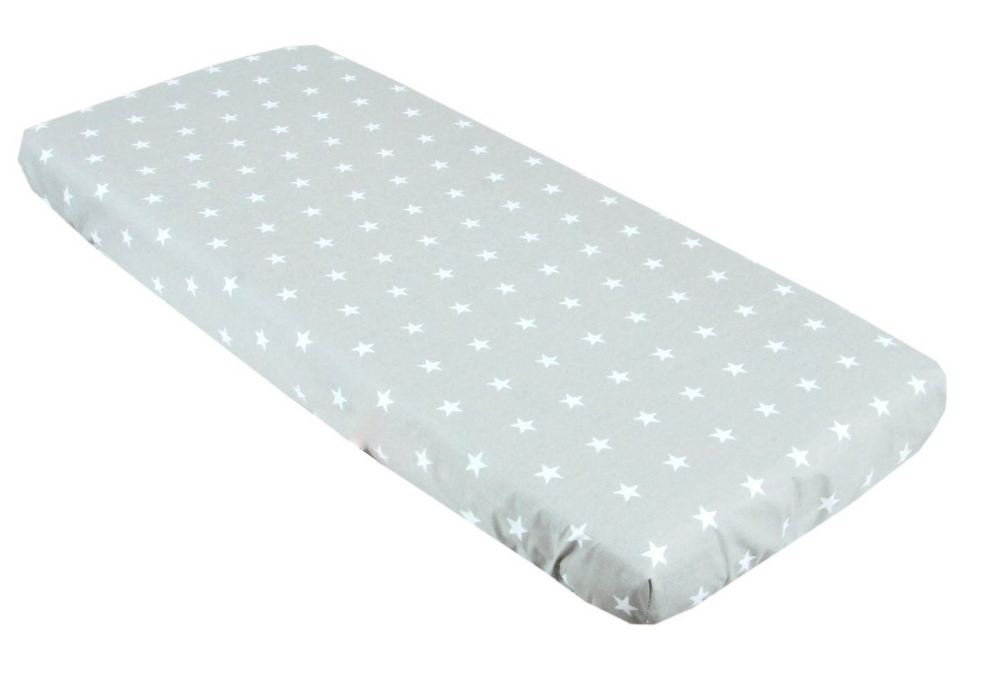 Spannbettlaken BABYLUX Spannbettlaken 40x90 cm Bettlaken Spannbetttuch Beistellbett Wiege, BabyLux, 91. Sterne Grau von BabyLux