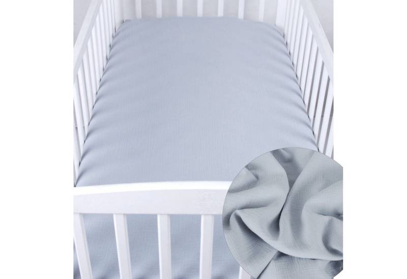 Spannbettlaken BabyLux Spannbettlaken Musselin 60x120 70x140 Baby-& Kinderbett, BabyLux, Grau 70x140 von BabyLux