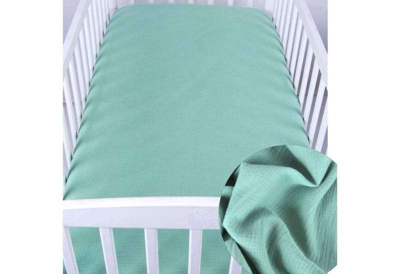 Spannbettlaken BabyLux Spannbettlaken Musselin 60x120 70x140 Baby-& Kinderbett, BabyLux, Grün 60x120 von BabyLux