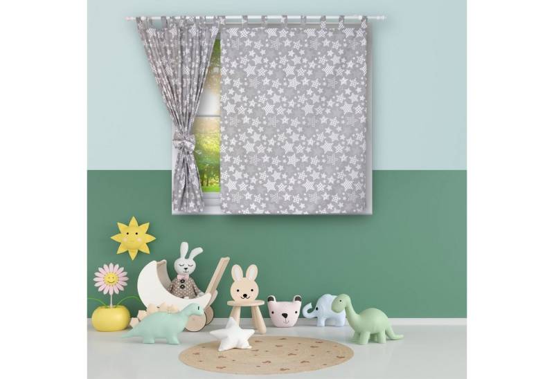 Vorhang Kinderzimmer VORHÄNGE mit Schlaufen Kinder Baby Gardinen 2 x 160x120cm, BabyLux, 96. Sternbild von BabyLux