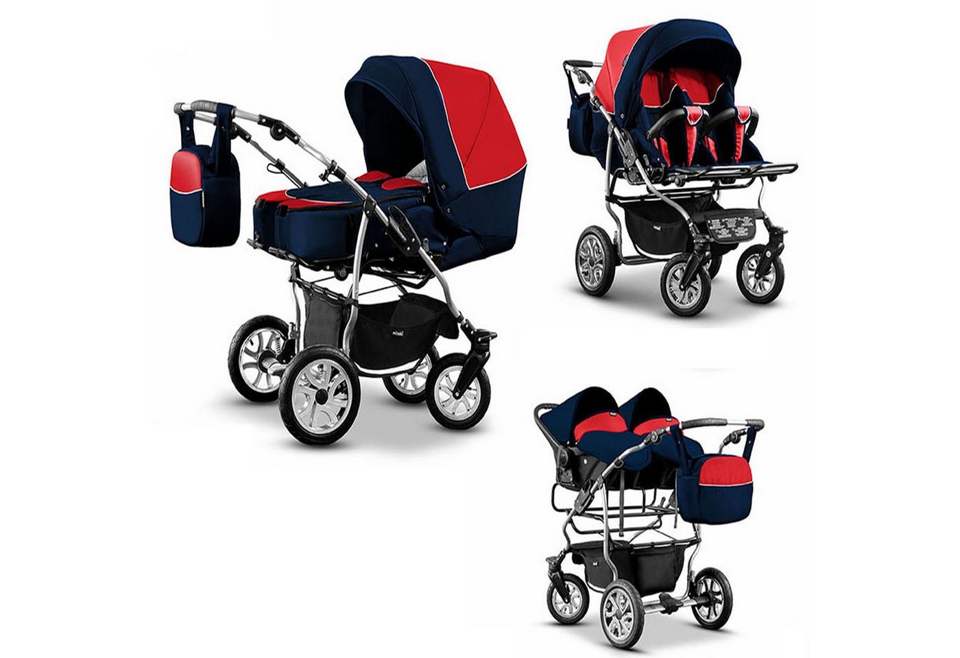 BabyMerc Zwillings-Kombikinderwagen City Twin 4 in 1 inkl. Sportsitze, Autositze und Zubehör in 19 Farben BabyMerc Zwillings-Kombikinderwagen City Twin 4 in 1 inkl. Sportsitze, Autositze und Zubehör in 19 Farben von BabyMerc