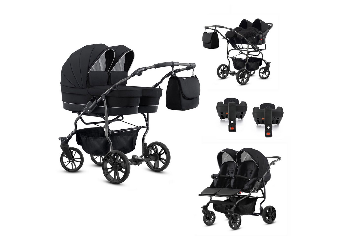 BabyMerc Zwillingswagen Twin Lux 5 in 1 inkl. Sportsitze, Autositze und Isos in 7 Farben BabyMerc Zwillingswagen Twin Lux 5 in 1 inkl. Sportsitze, Autositze und Isos in 7 Farben von BabyMerc