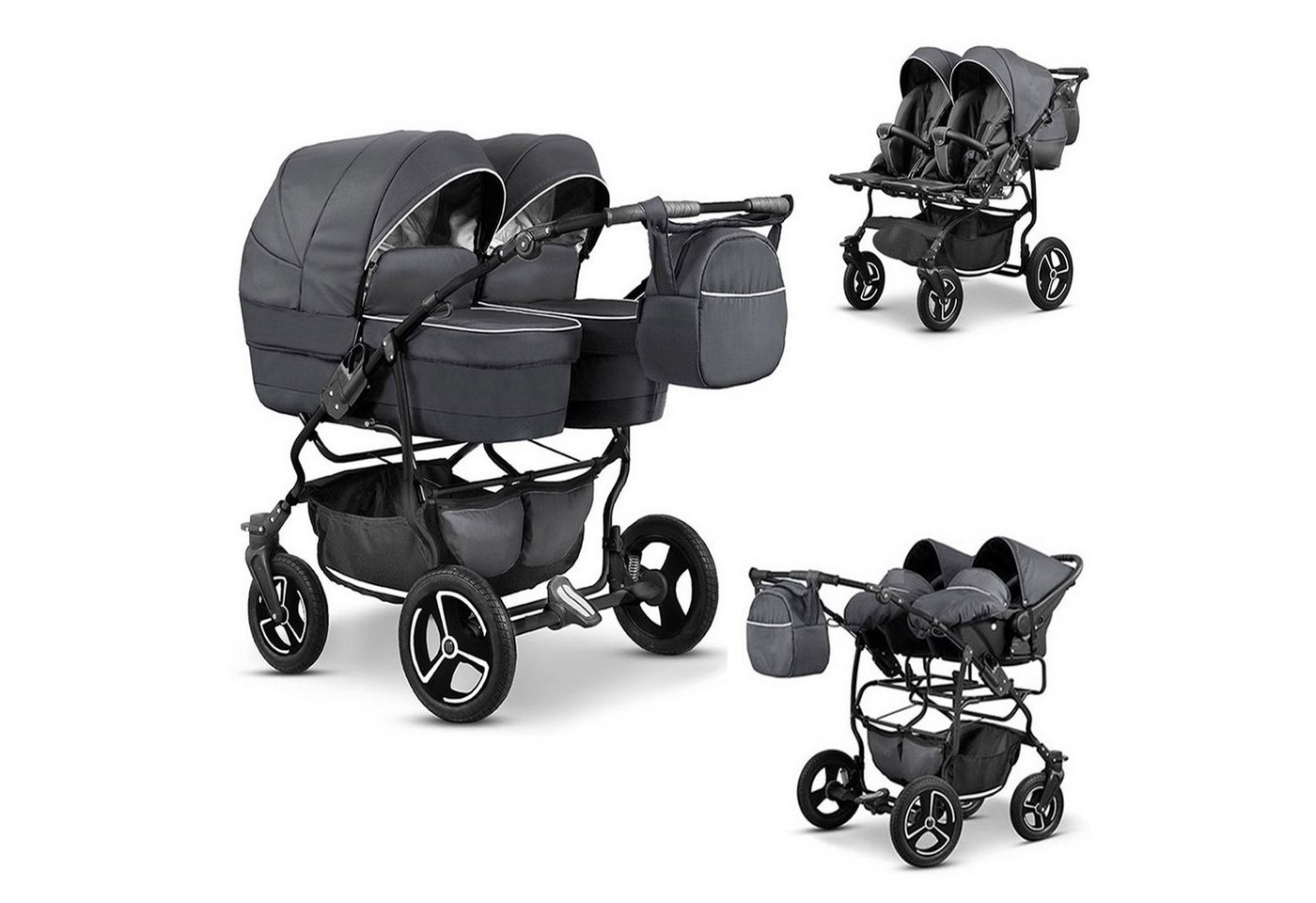 BabyMerc Zwillingswagen Twin Star 4 in 1 inkl. Sportsitze, Autositze und Zubehör in 16 Farben BabyMerc Zwillingswagen Twin Star 4 in 1 inkl. Sportsitze, Autositze und Zubehör in 16 Farben von BabyMerc
