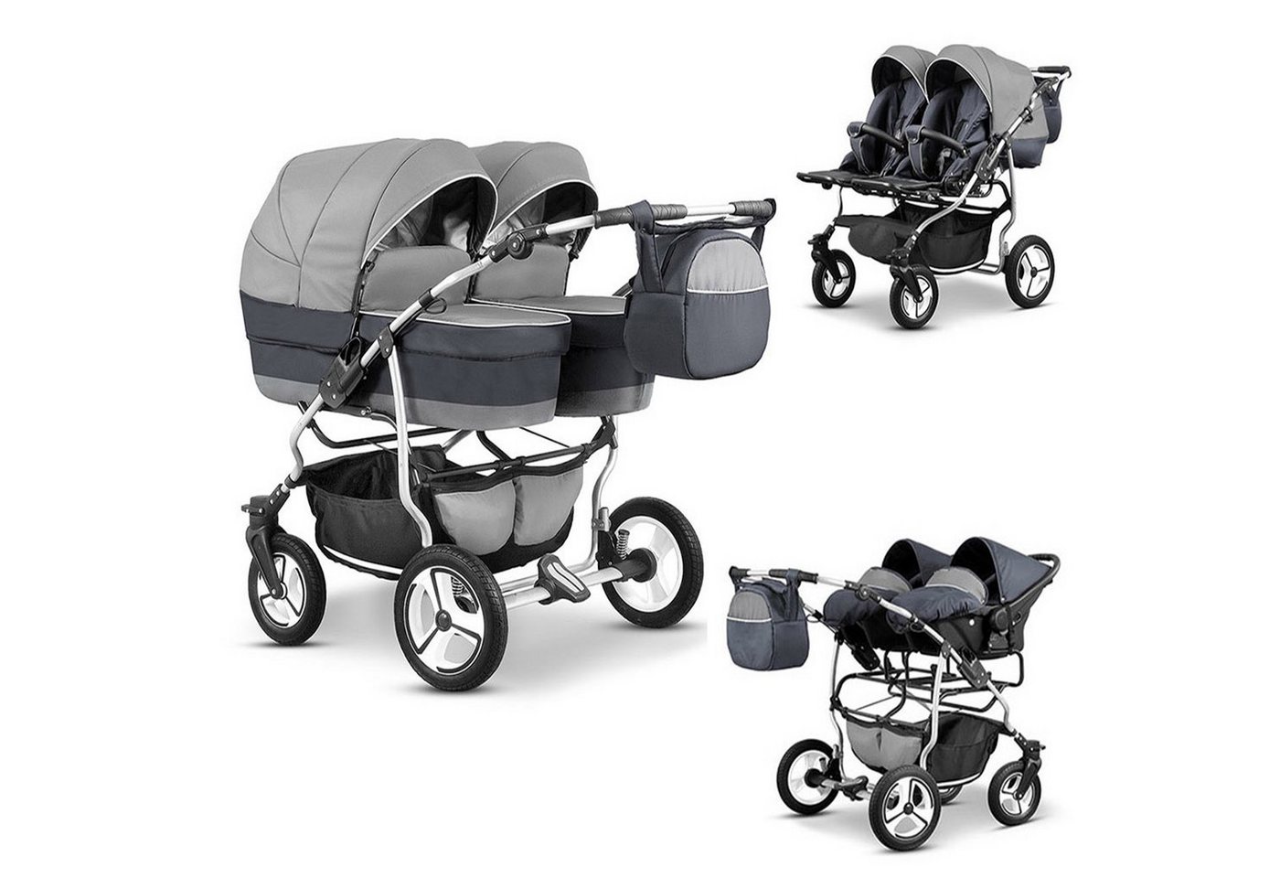 BabyMerc Zwillingswagen Twin Star 4 in 1 inkl. Sportsitze, Autositze und Zubehör in 16 Farben BabyMerc Zwillingswagen Twin Star 4 in 1 inkl. Sportsitze, Autositze und Zubehör in 16 Farben von BabyMerc