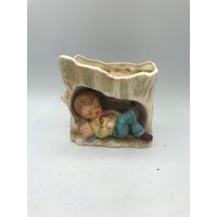 Vintage Napco 1958 Übertopf Junge Schlafend von BabyPopBoutique