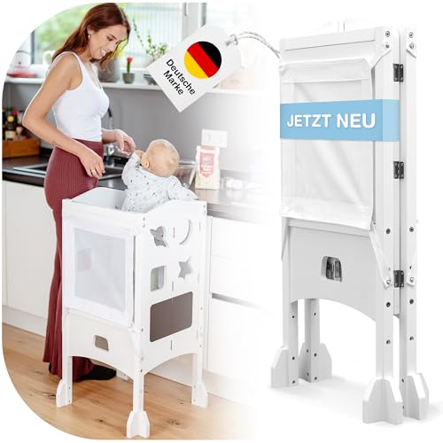 BabybeFun Lernturm ab 1 Jahr - Lernturm klappbar inkl. 360° Sicherheitsnetz - Extra Stabiler und massiver Learning Tower - vormontiert geliefert mit Anti-Kipp-Schutz BabybeFun Lernturm ab 1 Jahr - Lernturm klappbar inkl. 360° Sicherheitsnetz - Extra Stabiler und massiver Learning Tower - vormontiert geliefert mit Anti-Kipp-Schutz von BabybeFun