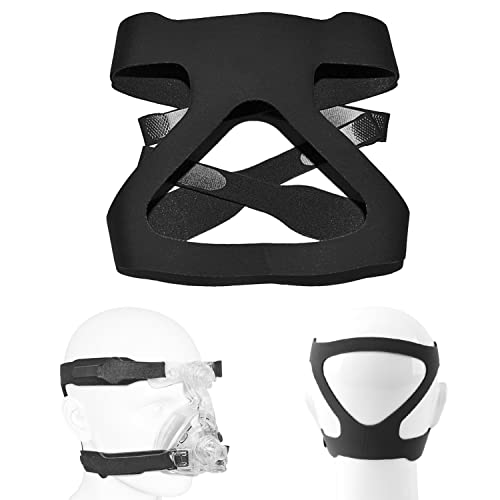 CPAP Kopfband Kompatibel mit AirFit P10 CPAP Maske Ersatzkopfbedeckung für Swift FX Nasenkissen ResMed CPAP Maske-Zubehör Option - Gurte für AirFit P10 - Maskenbänder CPAP Zubehöroption (Black) von Babyfond