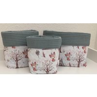 Körbchen Utensilo Aufbewahrung Füchse Waldtiere Altmint-Produktnummer Ut 1215 von BabyglueckDesign