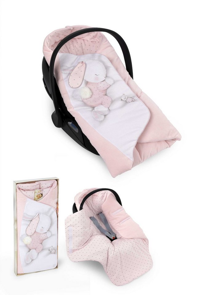 Babyhafen Fußsack Babyfußsack für Babyschale & Kinderwagen Wattiert Blau Rosa (1-tlg), Hochklassig von Babyhafen