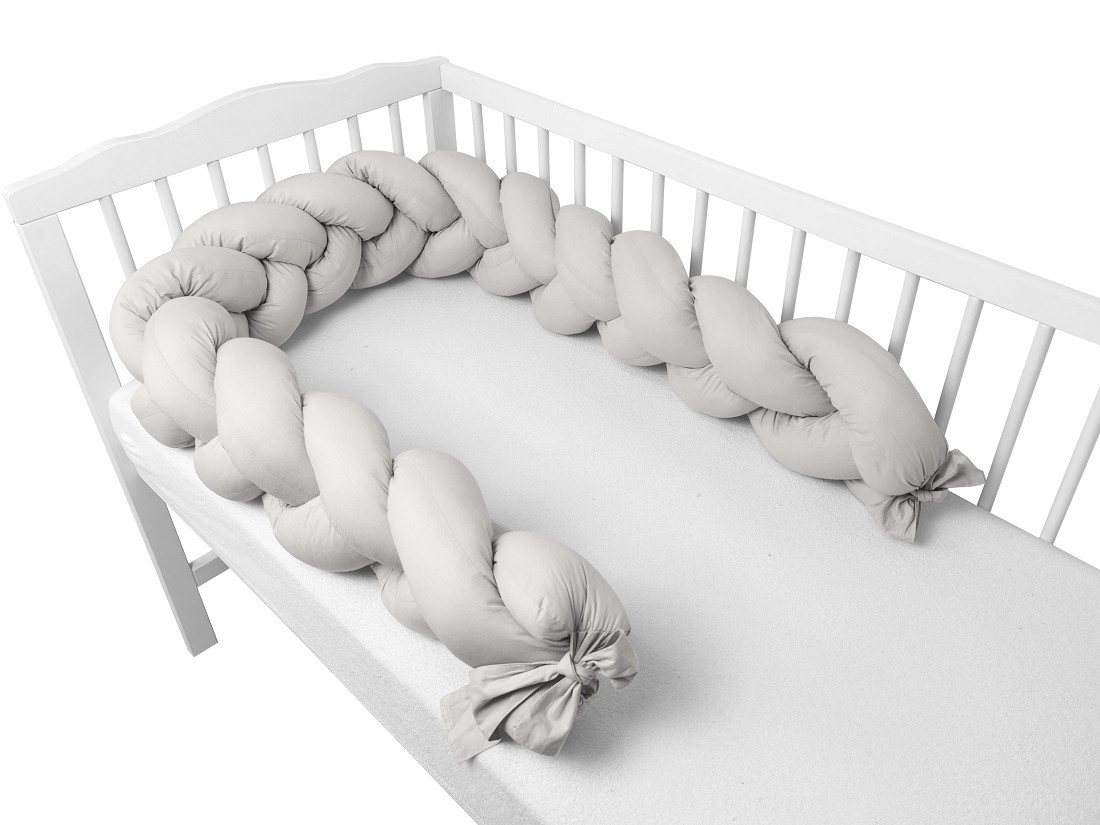 Babyhafen Nestchenschlange Kopfschutz Bettnestchen Knotenkissen Bettschlange Zopfschlange, (1-tlg), Made in Europa von Babyhafen