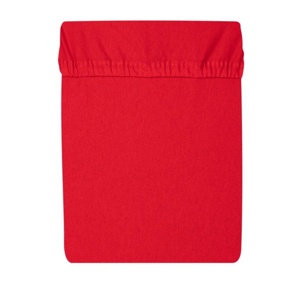 Bettlaken Jersey Spannbetttuch 60 × 120 dunkelgrün, rot, gelb, Babyhafen, Gummizug: rundum, (1 Stück), Baumwollmischung Stoff von Babyhafen