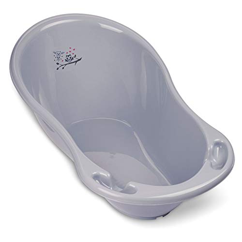 Baby Badewanne vom TÜV Rheinland zertifiziert! – Babybadewanne Neugeborene ab 0 bis 24 Monate - Anti rutsch Badewanne 86cm groß mit Stöpsel. von Babykajo