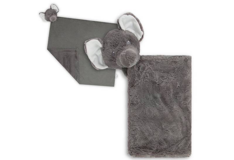 Babydecke Kuscheldecke 75x75cm, Babykajo, Baby Decke mit Plüsch zum Kuscheln und Tiergesicht von Babykajo