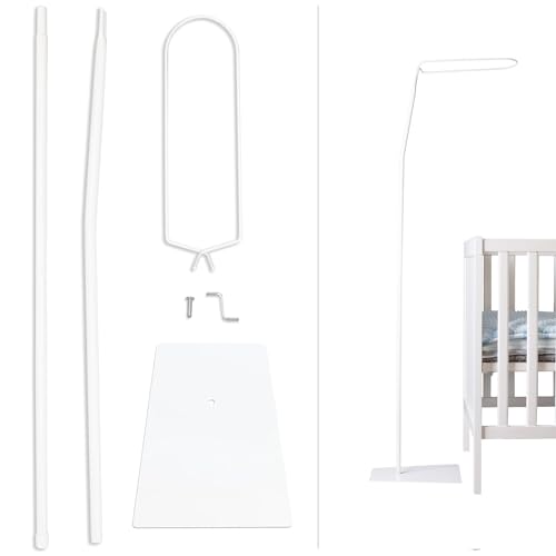 Babykajo Betthimmel Stange mit Standfuß - Freistehende Himmelstange für Babybetten. Gestell aus Metall für Babybett Himmel Jungen und Mädchen - Gestell ohne Betthimmel. von Babykajo