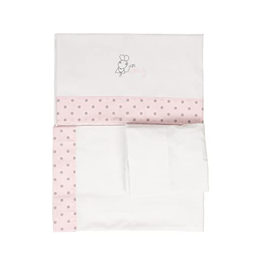 Bettlaken aus 100% Baumwolle, hypoallergen, atmungsaktiv und umweltfreundlich, weich, 3-teilig (Bettlaken, Spannbettlaken mit verstellbaren Gummibändern und Kissen), 100 von Babyline