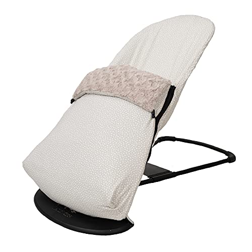 Bezug + Fußsack für BabyBjörn Balance Soft (Ersatz für Originalpolster), hypoallergen, hyperweich, atmungsaktiv (Beige Bio-Baumwolle) von Babyline